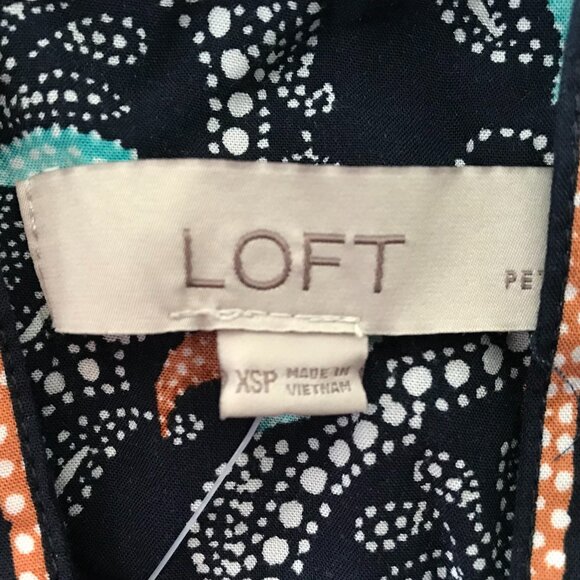 LOFT | Mosaic Split Neck Blouse - Picture 7 of 9